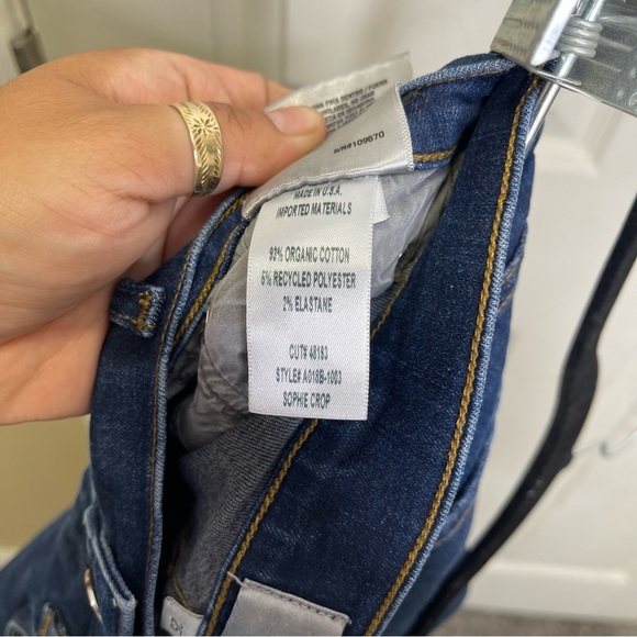 AGOLDE Sophie Crop Raw Edge Hem Size 25 - Picture 10 of 11